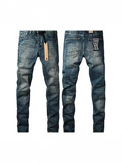 Calça Jeans Masculina Reta com Efeito Desgastado