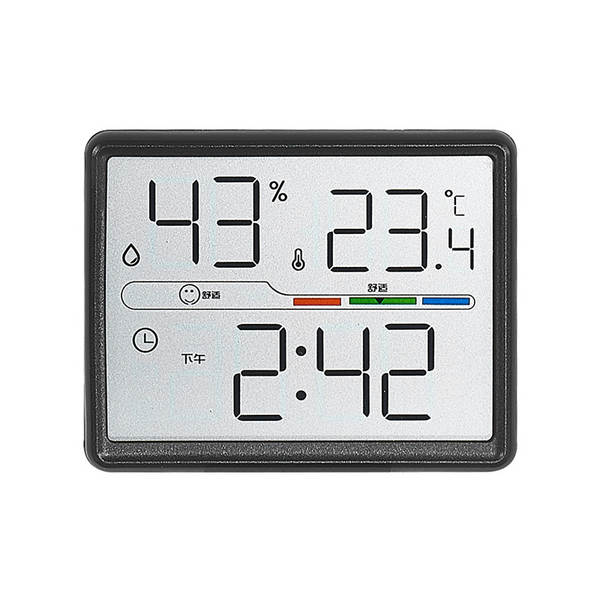 Relógio eletrônico finíssimo relógio digital simples de parede LCD pequeno relógio multifuncional de temperatura de relógio eletrônico 8218