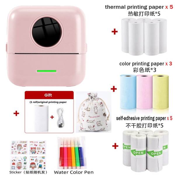 Mini impressora sem fio sem fio de venda quente transfronteiriça celular inteligente sem tinta Bluetooth impressora de fotos domésticas de pequeno porte
