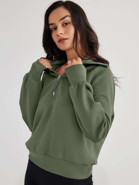 23 Outono roupas femininas super grande camisa de esportes meia-cadeia cabelo comprido um quarto-cadeia-cadeia camisa de guarda-chuva