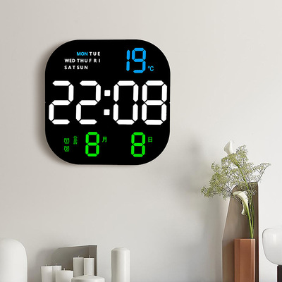 INS Relógio simples de tela grande sala de estar pendurar relógio temperatura de umidade relógio criativo relógio moderno pendurável YD106