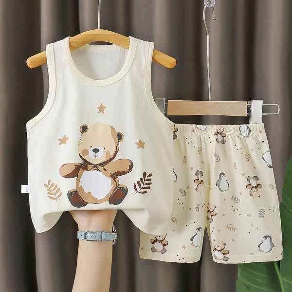 Vestido de verão infantil de algodão