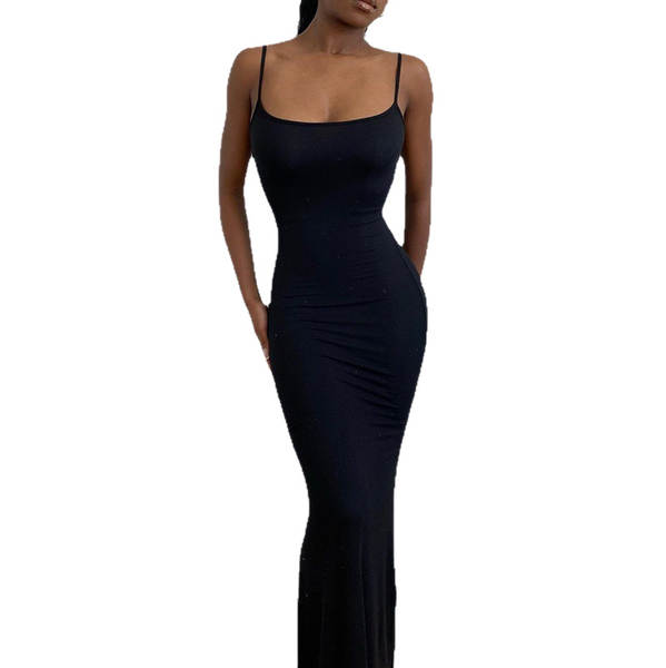 Vestido de Festa Justo com Decote