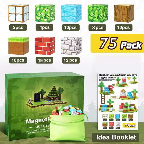Amazon Magnetic Buiding Cubes Brinquedos de Construção Magnética