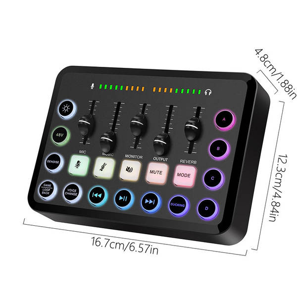 Cartão de som inglês F998 microfone V8S transfronteiriço placa de gravação de computador de transmissão ao vivo equipamento de podcast completo