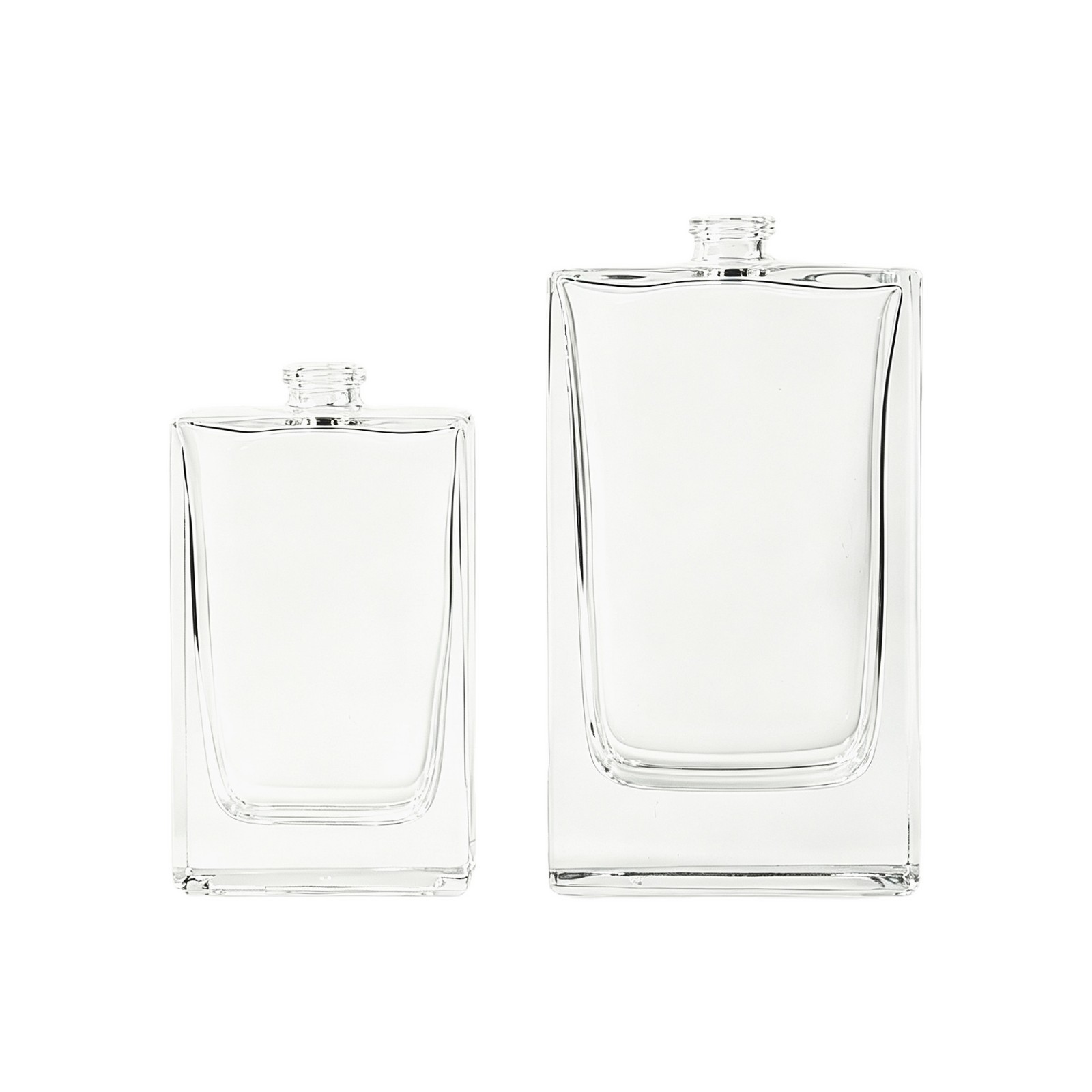 50ml/100ml garrafa de perfume de diamante leve com cobertura espessa de vidro transparente garrafa de perfume em branco