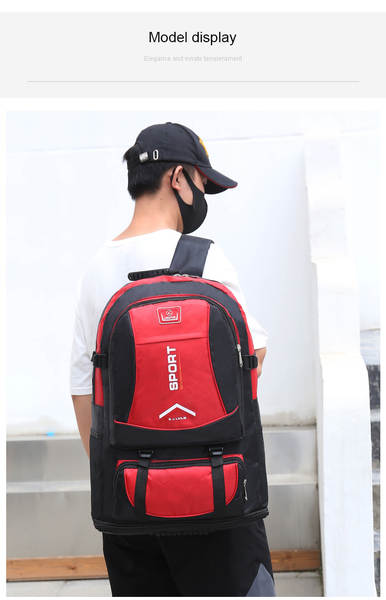 Mochila de viagem masculina com dois ombros de grande capacidade de viagem ao ar livre mountain climbing mochila feminina à prova d'água caminhada expansão de mochila