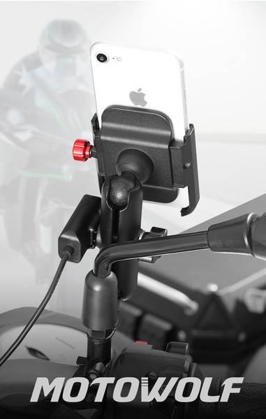 Carro elétrico de aliaje de alumínio para motocicletas USB para carregamento de telemóveis USB para celular de navegação