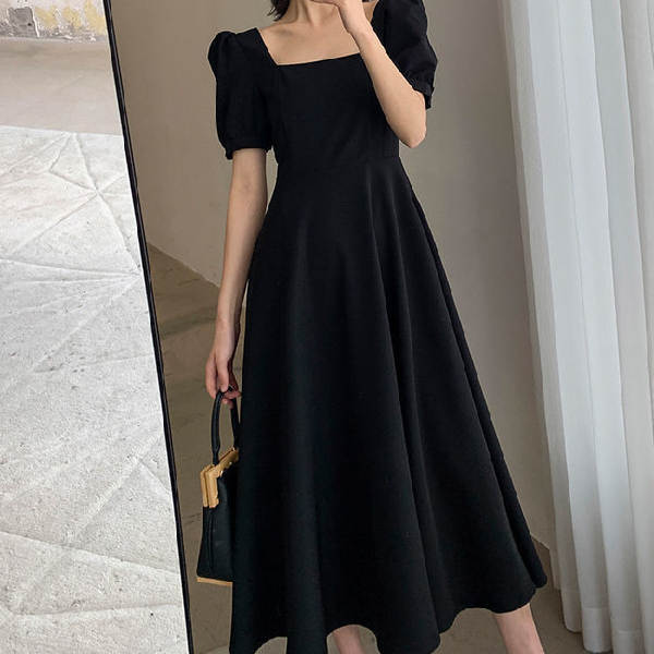 Vestido preto longo hebem