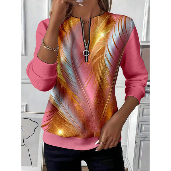 Outono Novo Modelo Europeu e Americano Lingerie Feminino T-Shirt Pós-Símia Vintage Camiseta Desportiva