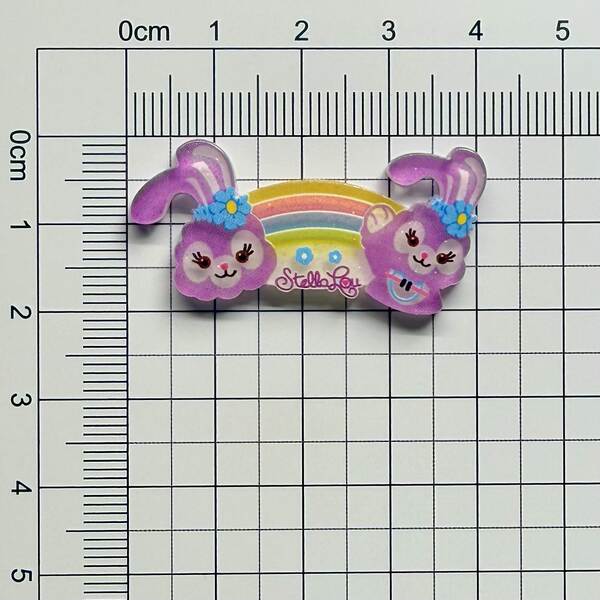 Nova versão do desenho animado acrílico bonito arco-íris adesivo DIY adesivo de peito adesivo frigorífico