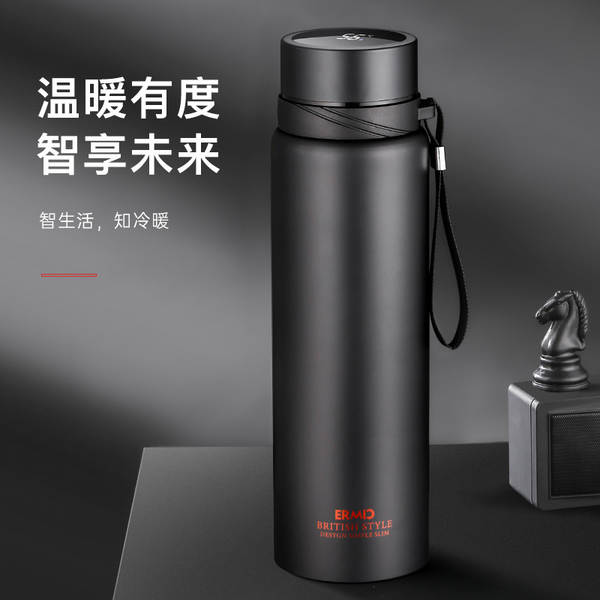 Taça de aquecimento de grande capacidade de aço inoxidável exterior portátil de torneira de turismo pendura de torneira de esportes personalizável de garrafa de aquecimento de logotipo