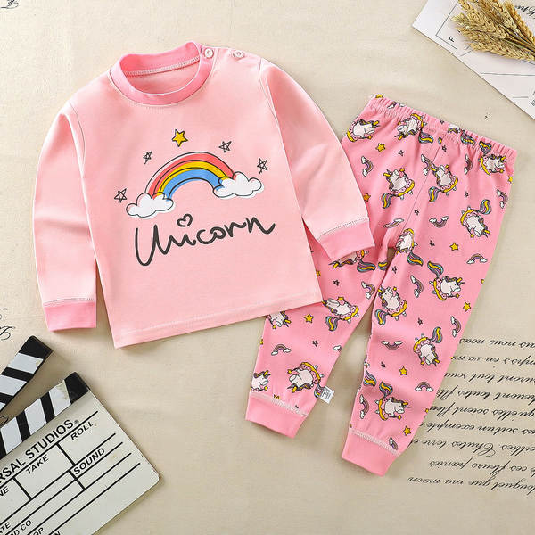 Conjunto de pijama de algodão para crianças
