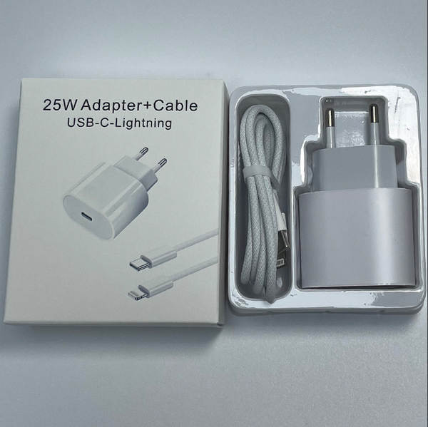 Cabeça de carregamento de celular padrão europeu pd20w para Apple 15 carregador iPad kit linha de dados pd 35w