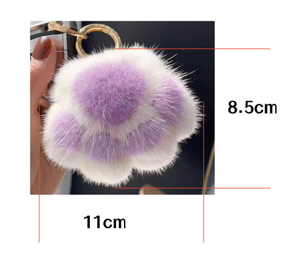 Pendente de gato de pelúcia para bolsa