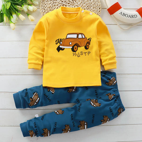 Conjunto de pijama de algodão para crianças