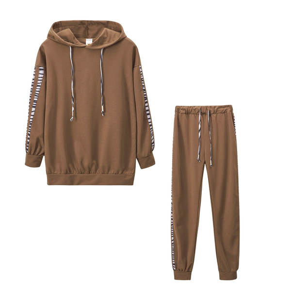 2024 Primavera Europa e EUA Vestuário feminino de comércio exterior Amazon Vendas quentes moda casual tiras puras dois conjuntos de roupas esportivas para mulheres