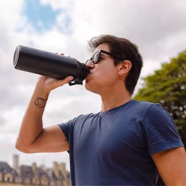 Novo vaso espacial transfronteiriço de negócios de grande capacidade 316 vaso de aquecimento de aço inoxidável ao ar livre com vaso de esporte portátil