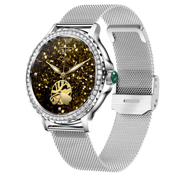 Novo relógio inteligente feminino de moda NX19 Bluetooth chamadas pulseira de movimento inteligente IP68 relógio à prova d'água forjado