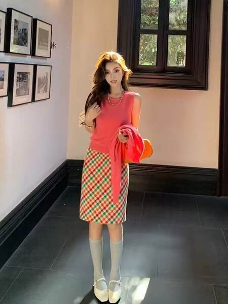Outono e inverno, um novo vestido de casaco, um vestido de casaco e um vestido de casaco.