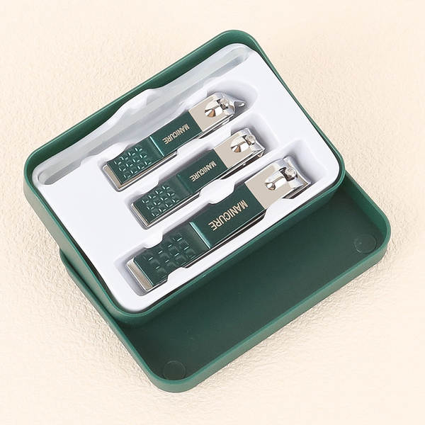 Caixa de couro 7 peças de kit de ferramentas de beleza do fabricante de pacotes de presentes de impressão LOGO faca de unhas de corte de unhas