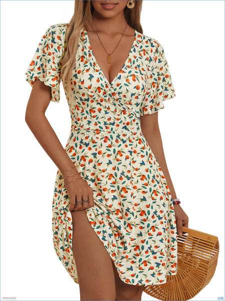 Vestido curto de praia