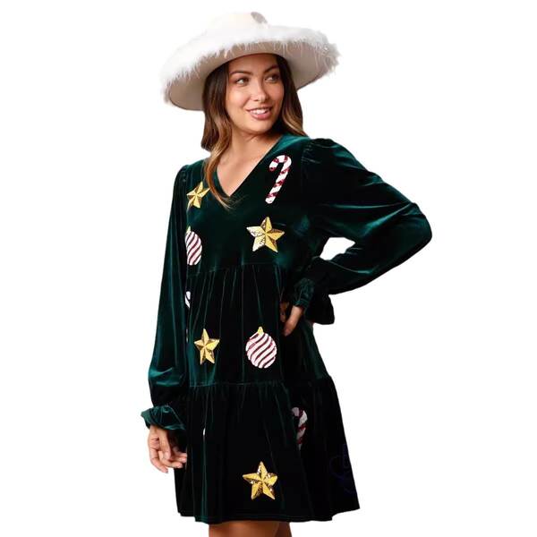 Amazon Outono Novo Transfronteiriço Europeu Mulheres Roupa de Natal doces vestido de V-Leader Manteiga vestido de mulher