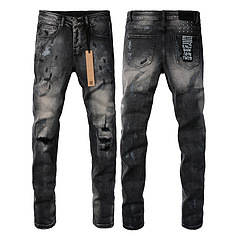 Calça Jeans Masculina Reta com Efeito Desgastado