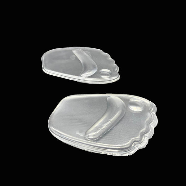 Fabricante atacado de sapatos femininos de calçado de palma dianteira de proteção contra deslizamento transparente gel corpo elástico contra o desgaste silício palma dianteira