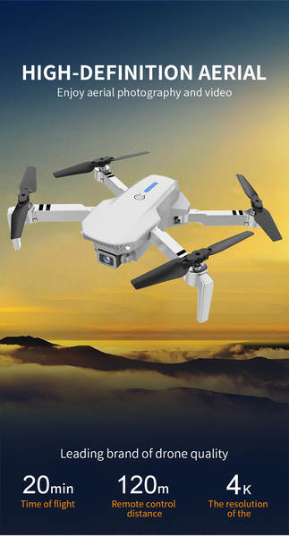 Transfronteiriço de longa duração dobrável avião de quatro eixos de alta definição aérea remota avião de brinquedo avião modelo e88Pro drone