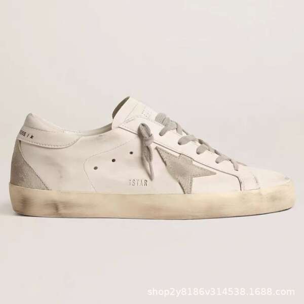 Sapato casual branco de couro