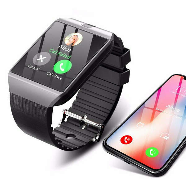 DZ09 Relógio Inteligente 1.44 Touch Card Call Relógio Movimento Frequência cardíaca Pressão arterial Dormir