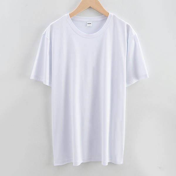 Camiseta masculina de algodão branca