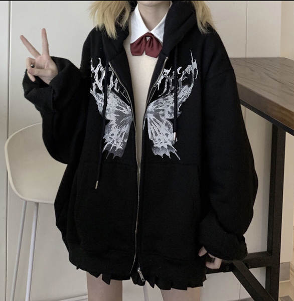 Moletom feminino de manga longa com capuz e ziper