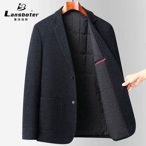 Casaco de lã masculino curto