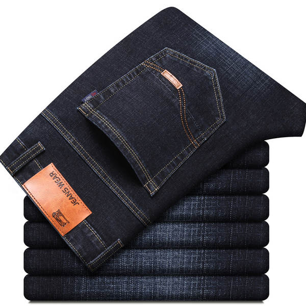 Fabricante de vendas diretas de jeans fina de verão de 2026 para homens de calça reta corpos flexíveis calças de lazer para homens jovens calças
