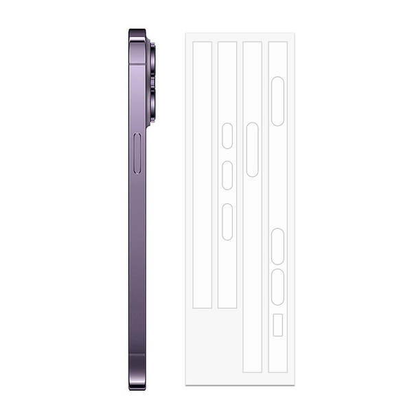 Aplicável ao iPhone Apple 17promax/17e transparente de borda lateral invisível 15plus de alta definição