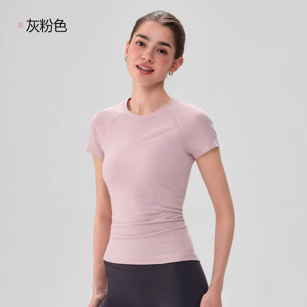 Camiseta esportiva feminina de malha