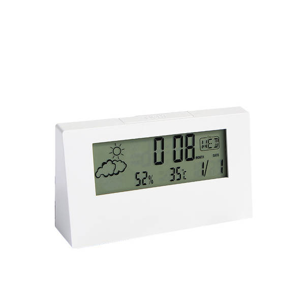Relógio de temperatura e umidade de alta qualidade criativo do relógio eletrônico transparente do relógio eletrônico do presente do relógio nocturno