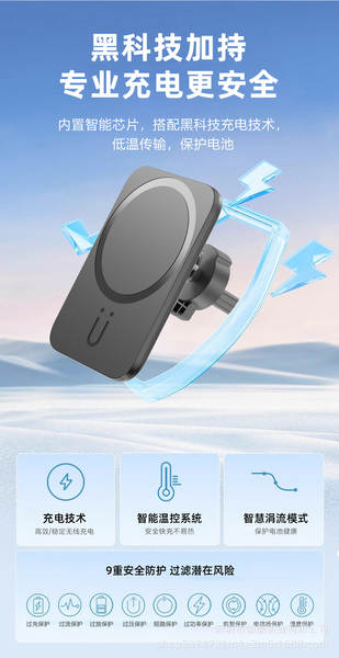 Suporte de Ventilação Carregador Magnético para Celular