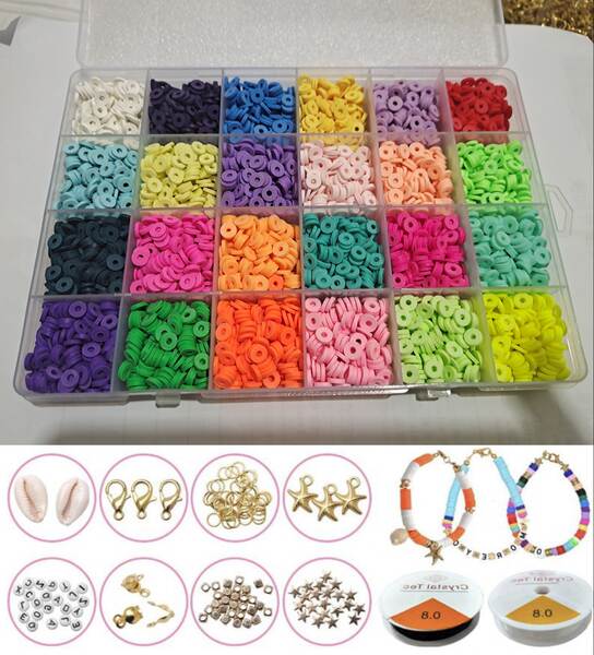 Conjunto de Contas de Cerâmica para Colar