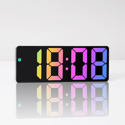 Novo relógio LED de projeção simples transfronteiriço de grande fonte de relógio eletrônico com relógio digital com temperatura 8013