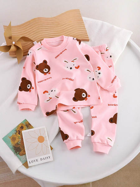 Conjunto de pijama de algodão para crianças