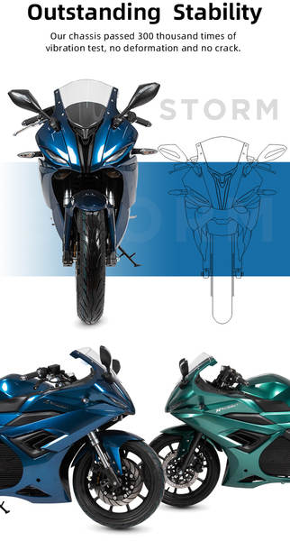 Fábrica de motos elétricas motocicleta elétrica 72V motor elétrico 2000W motocicleta elétrica de longa duração motor elétrico