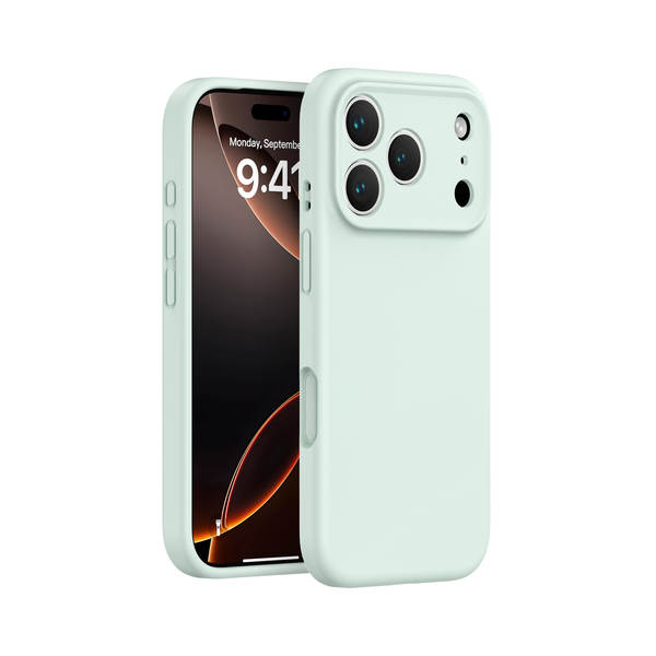 Aplicável ao iPhone 17 PROMAX Telemóvel Capa de silício líquido poros Apple 17 com botão de proteção contra queda AI