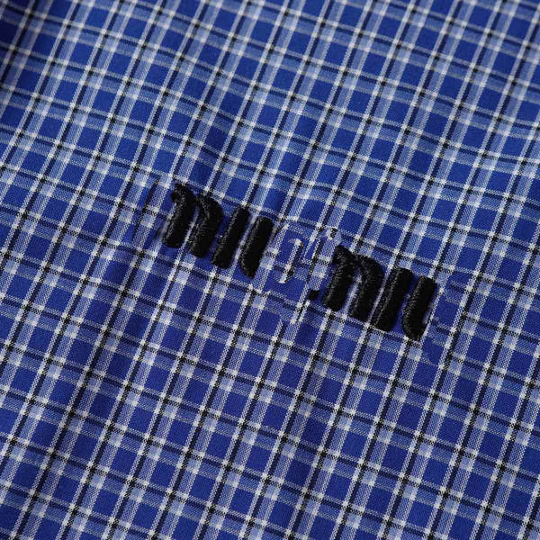 Versão correta do MIU Muji 25fw Outono Inverno novo modelo de tintas finas com mangas compridas camisa de estilo acadêmico diretamente do fabricante