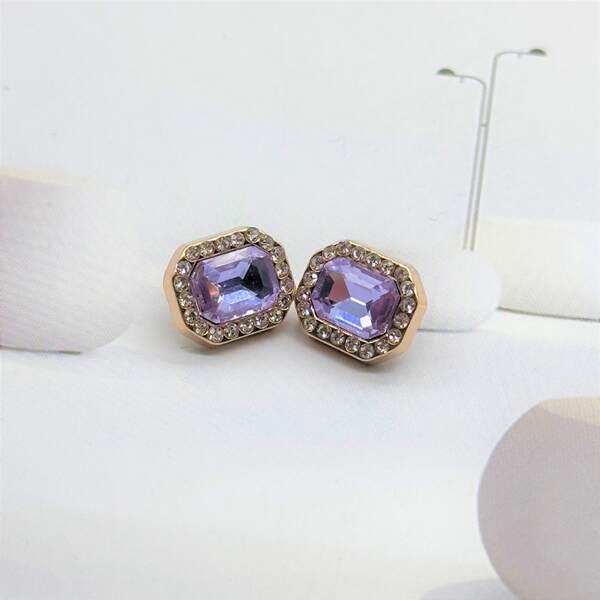 Moda pedras preciosas de metal botões de perfuração uniformes botões de roupa vintage decoração botões simples roupas femininas bonitas