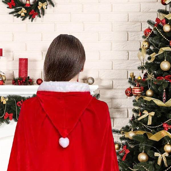 Manto de Natal para Adulto e Criança
