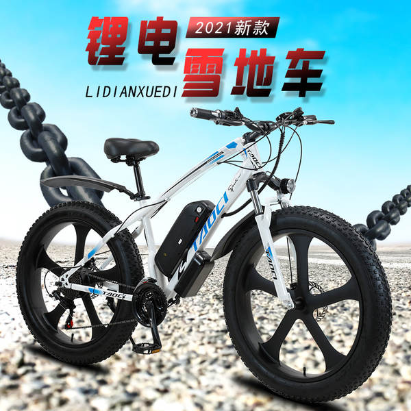 Bicicletas de aço de carbono de 26 polegadas de alta velocidade de 48V de assistência de praia 4 0 pneus snowmobile