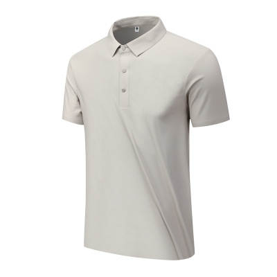 2025 Nova camisa de pólo sem traços de gelo para homens T-shirt de verão de luxo para homens protetores solares tendência de velocidade curta mão seca